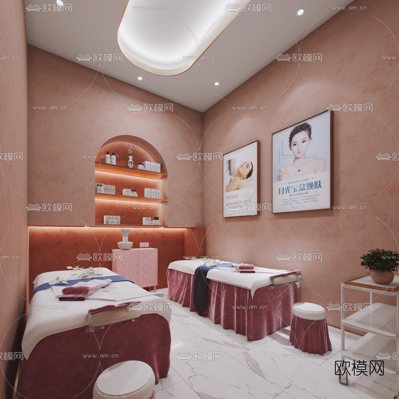后现代spa美容会所3d模型