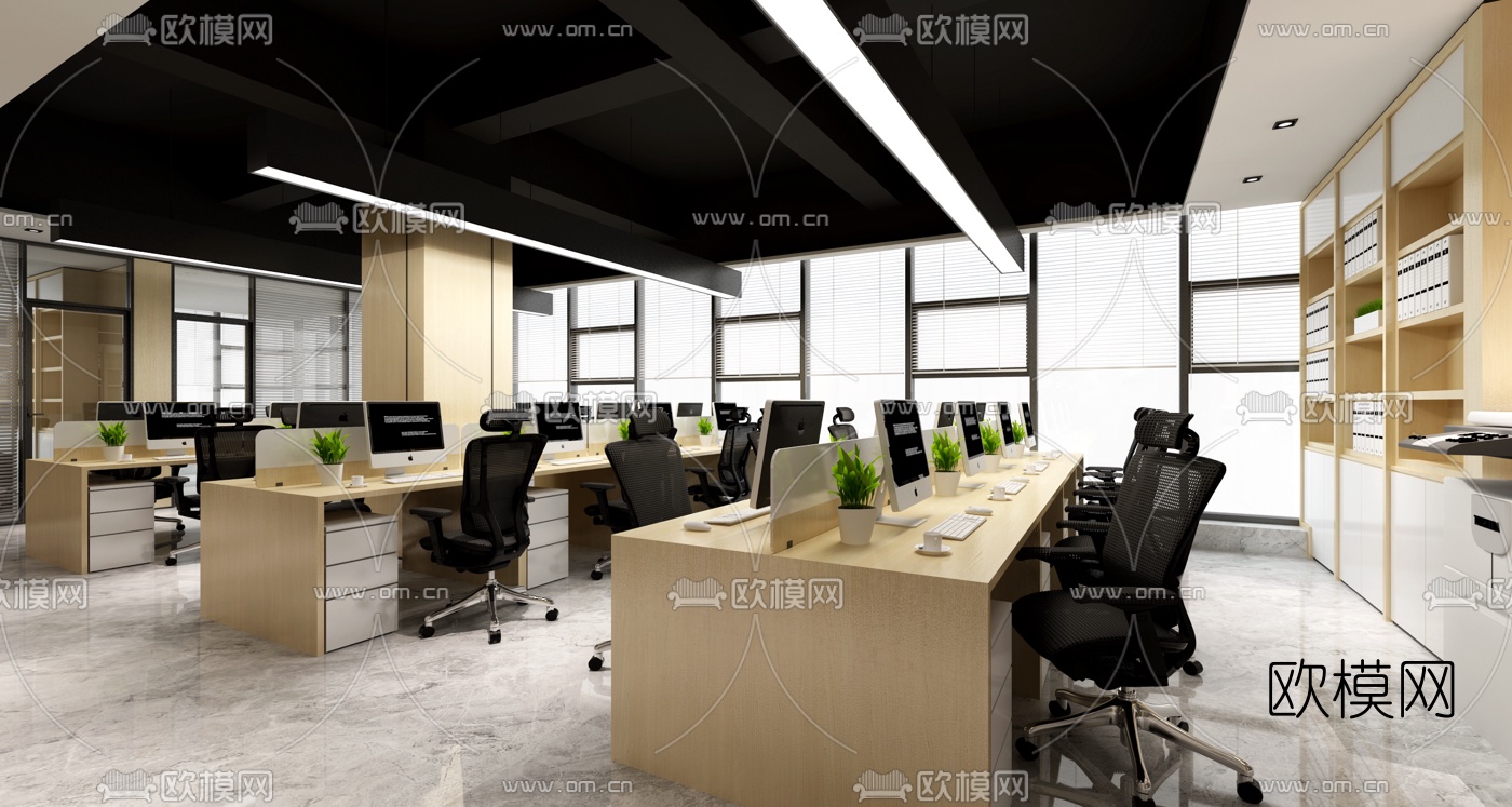 现代办公室3d模型