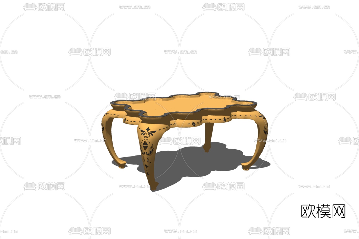 欧式茶几免费su模型下载