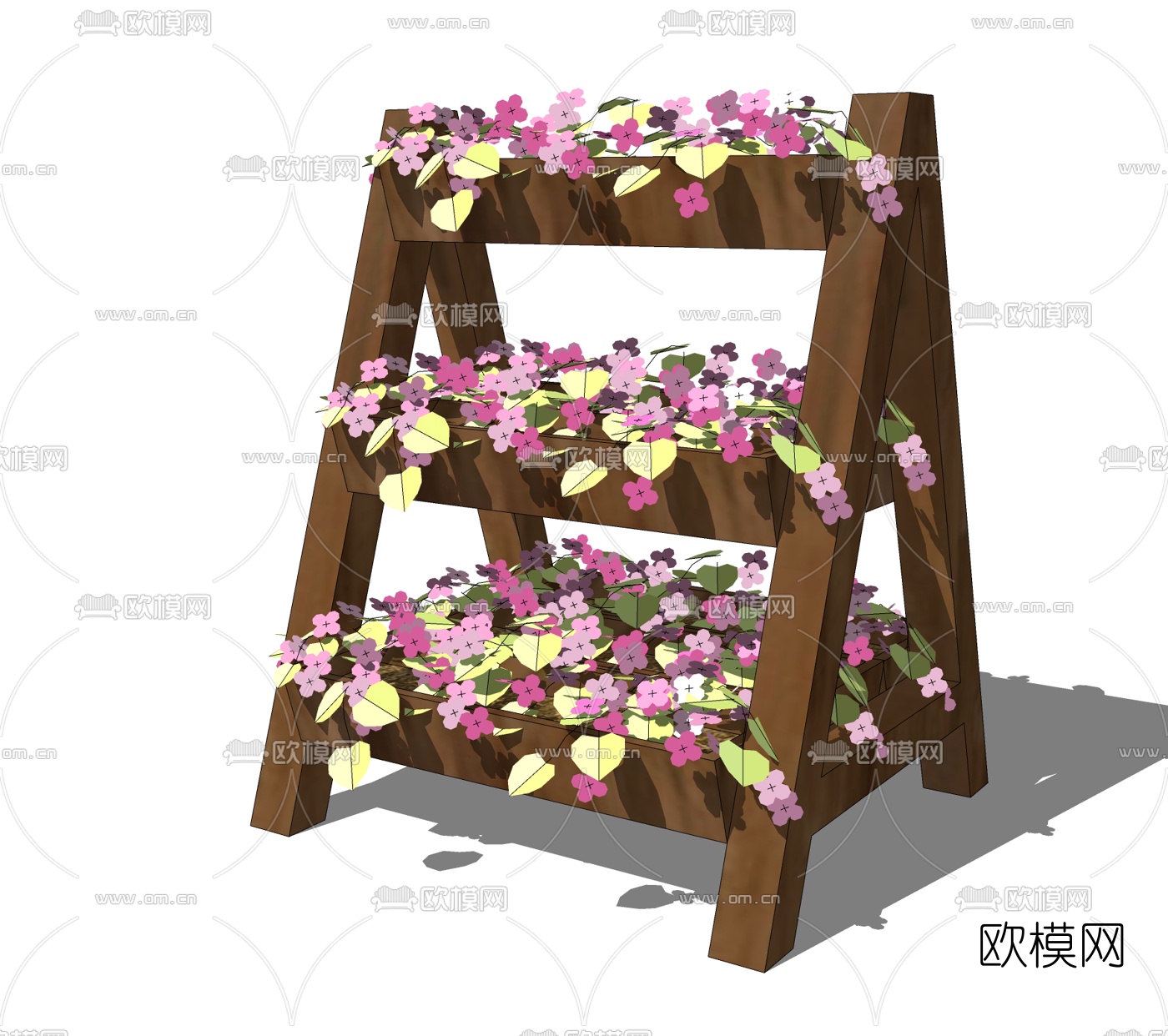 现代花箱免费su模型下载