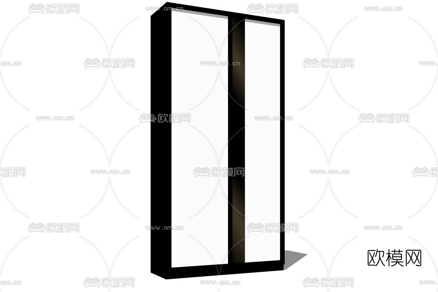 现代衣柜免费su模型下载
