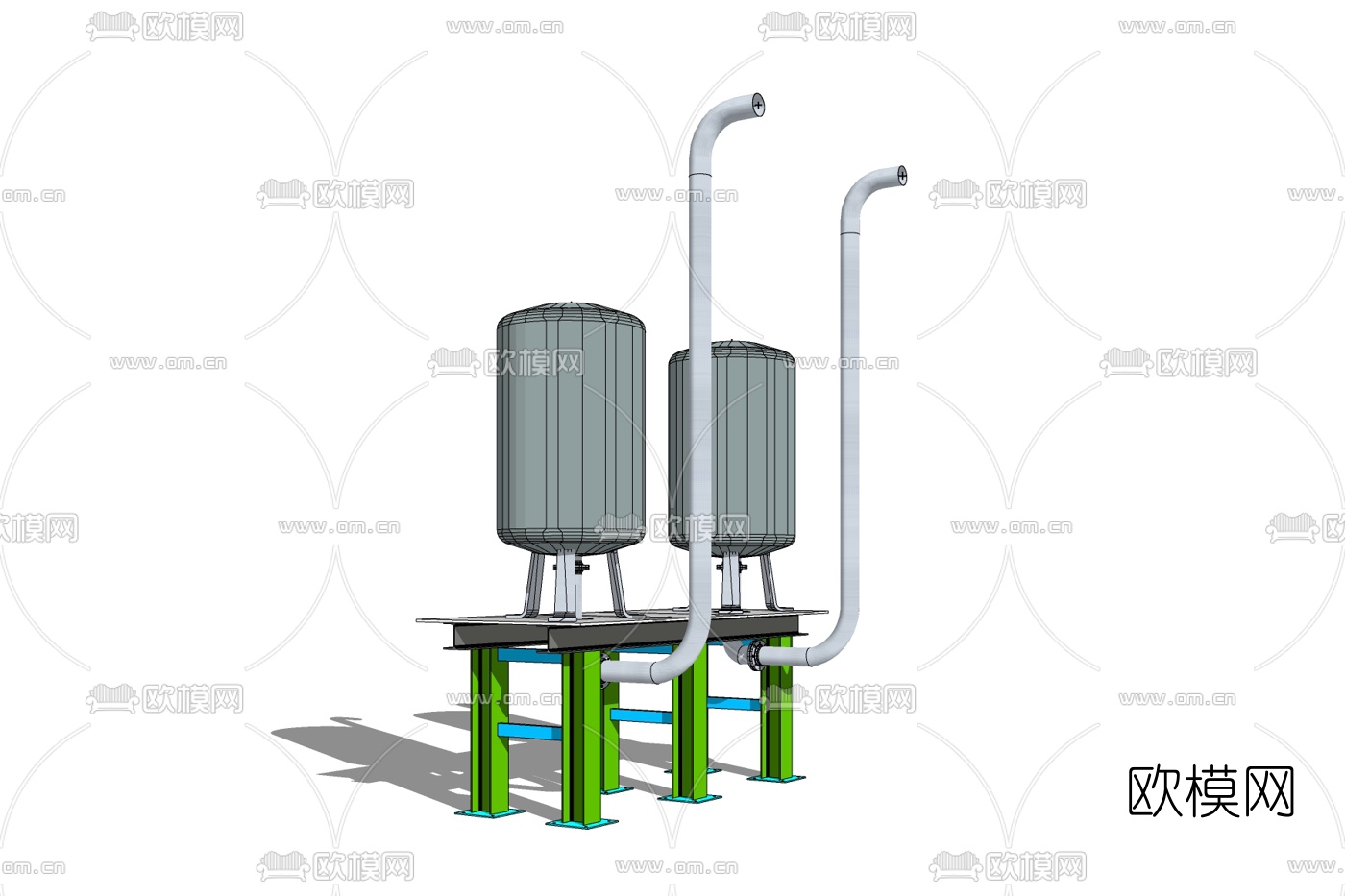 现代储水箱免费su模型下载