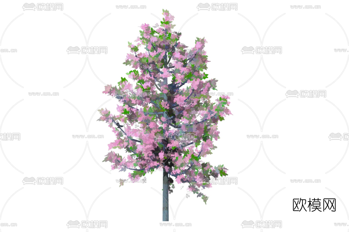 现代2d树组件免费su模型下载