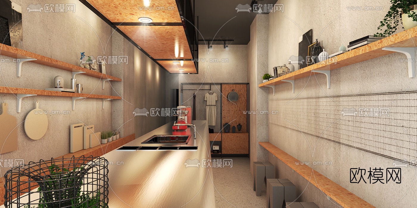 现代咖啡厅免费3d模型