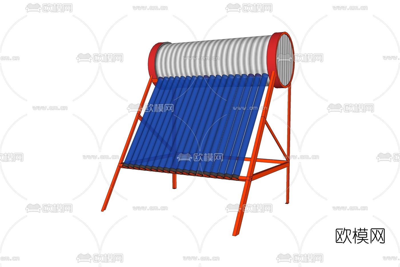 现代太阳能热水器免费u模型下载