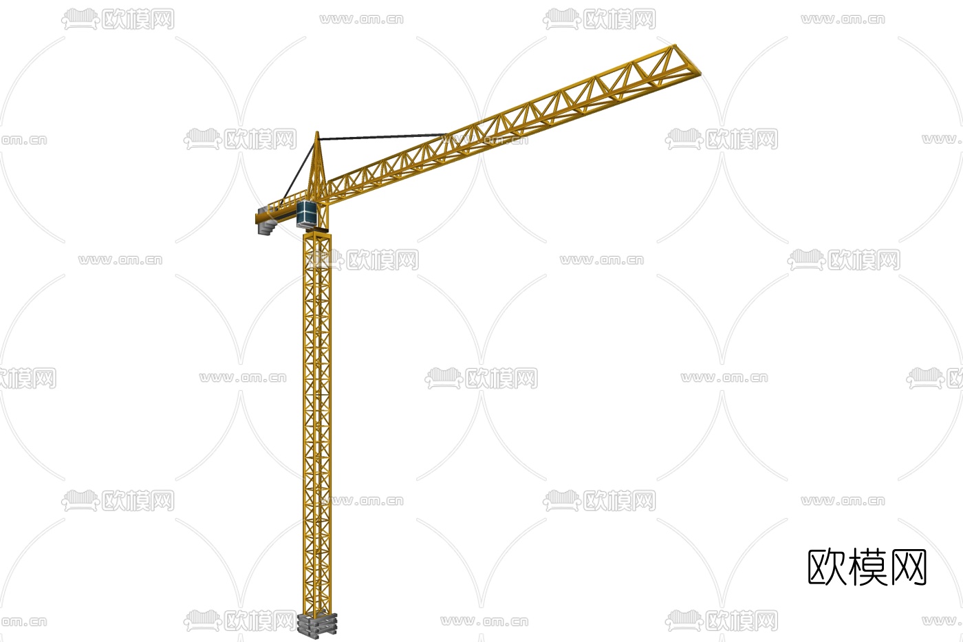 工业风塔吊式起重机免费su模型下载