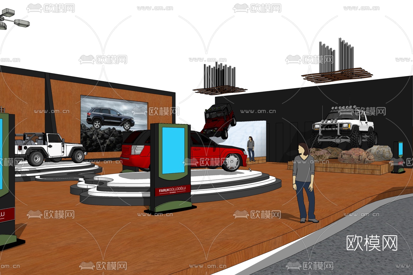 现代汽车专卖店免费su模型下载