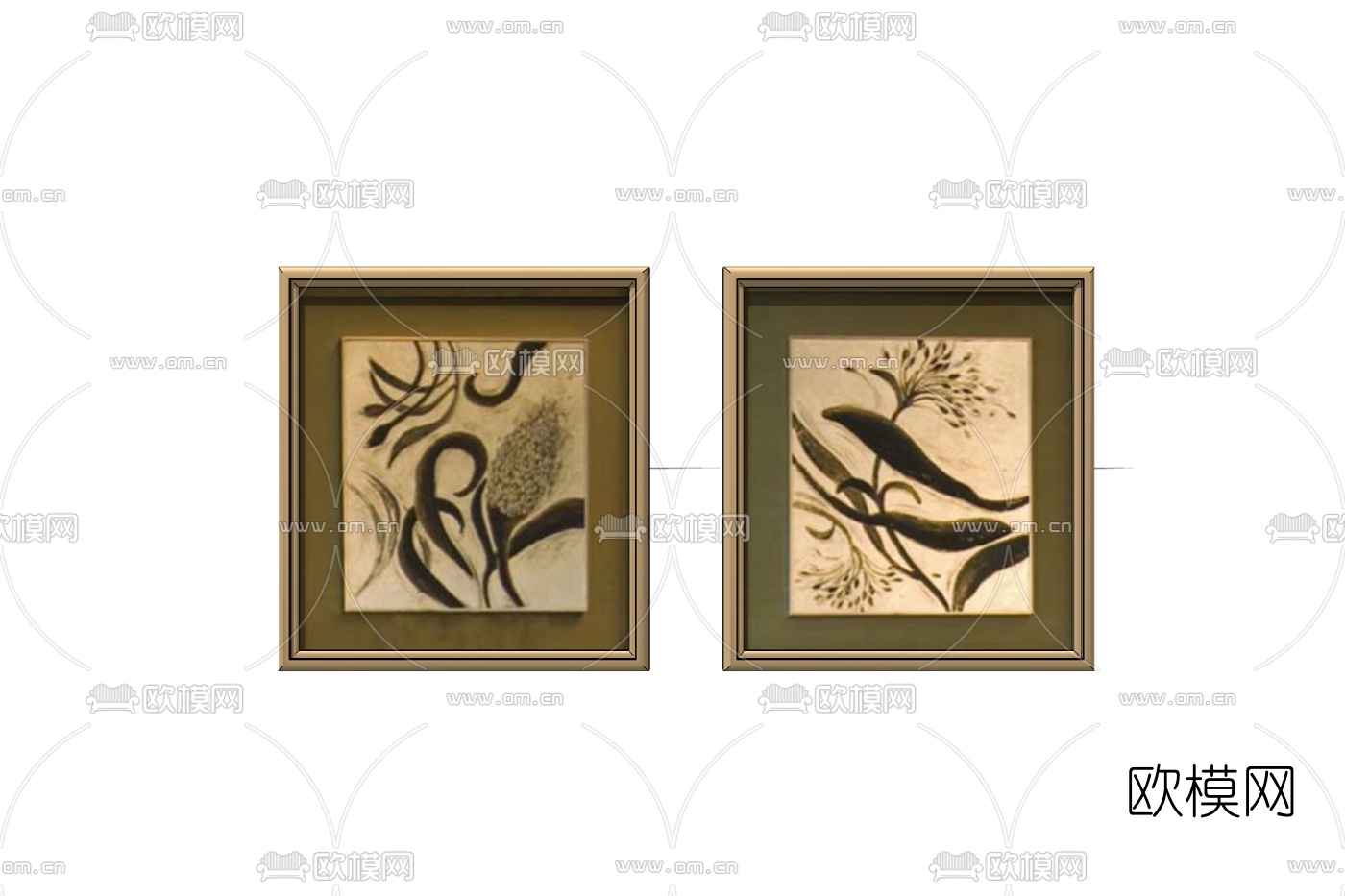 北欧装饰画免费su模型下载