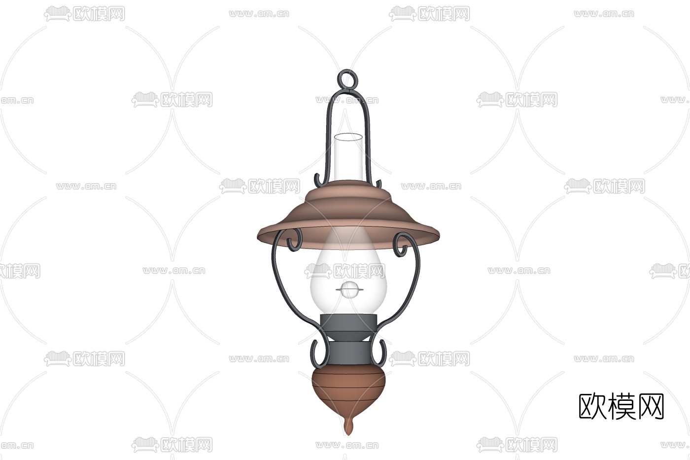 欧式烛台灯免费su模型下载