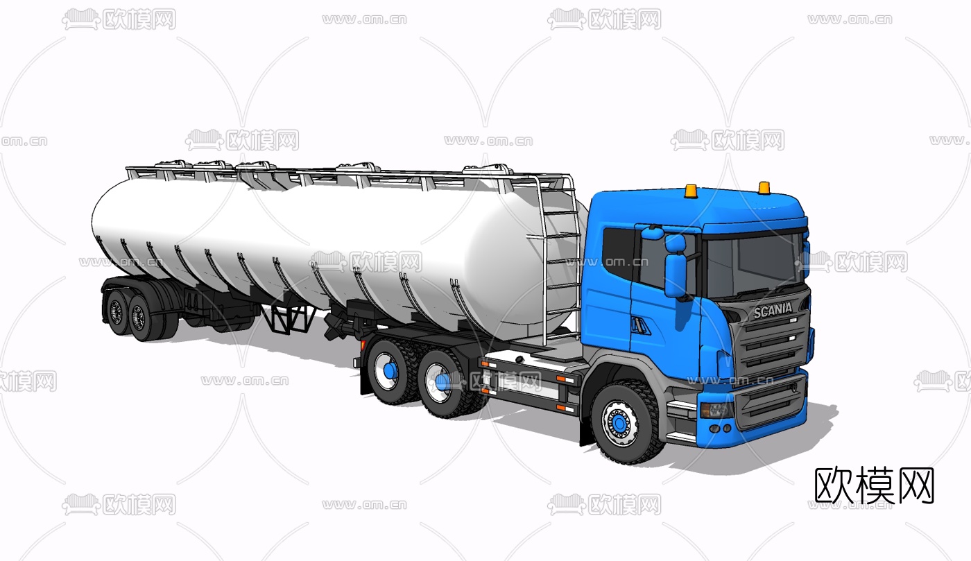 现代罐车免费su模型下载