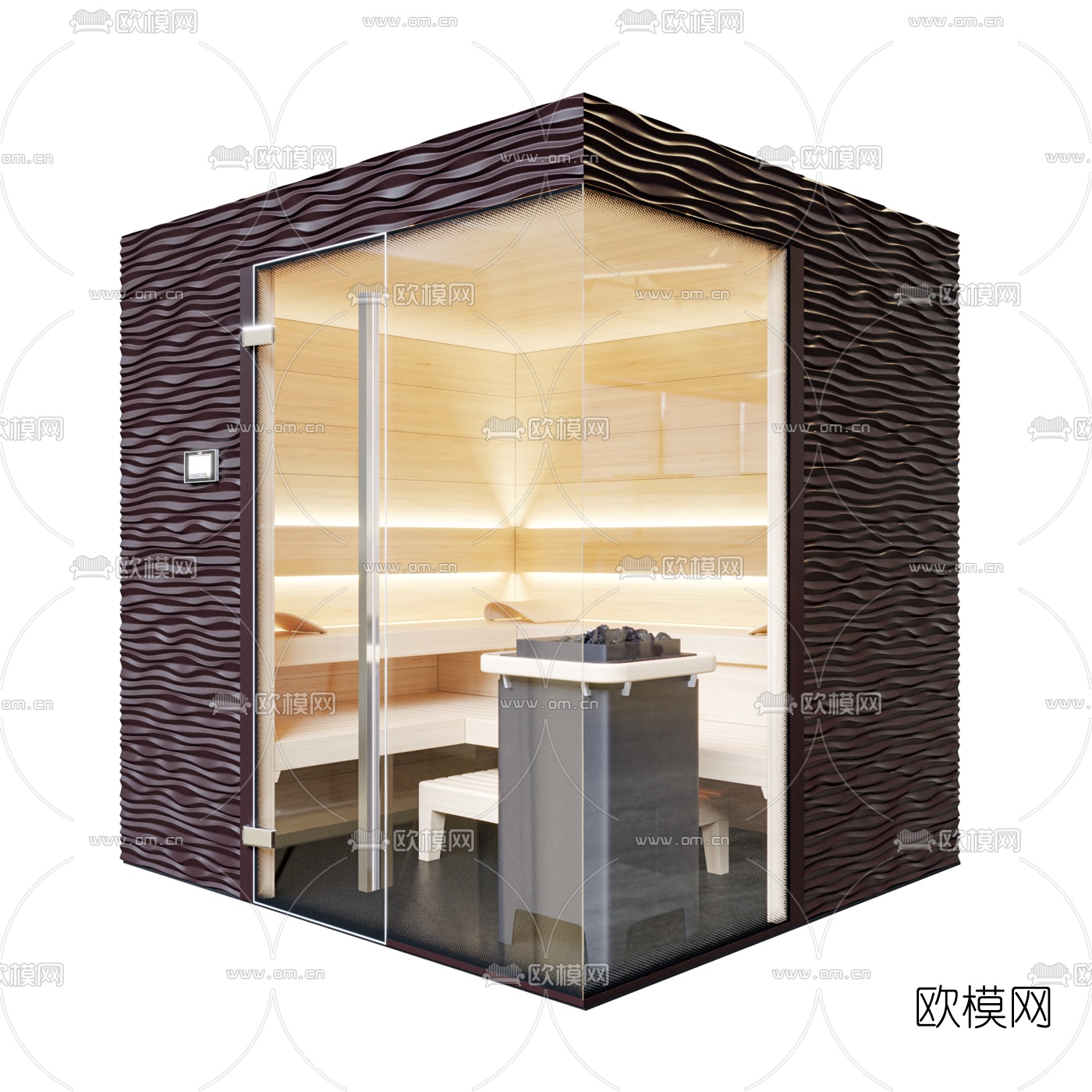 现代桑拿房3d模型