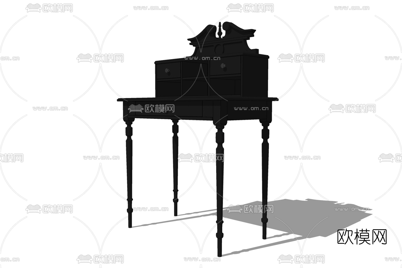 简欧化妆台免费su模型下载