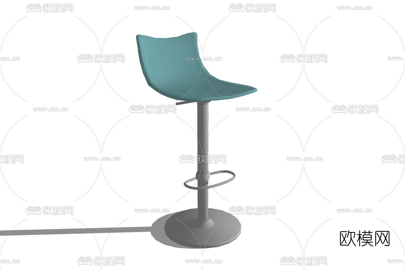现代铁艺吧台椅免费su模型下载