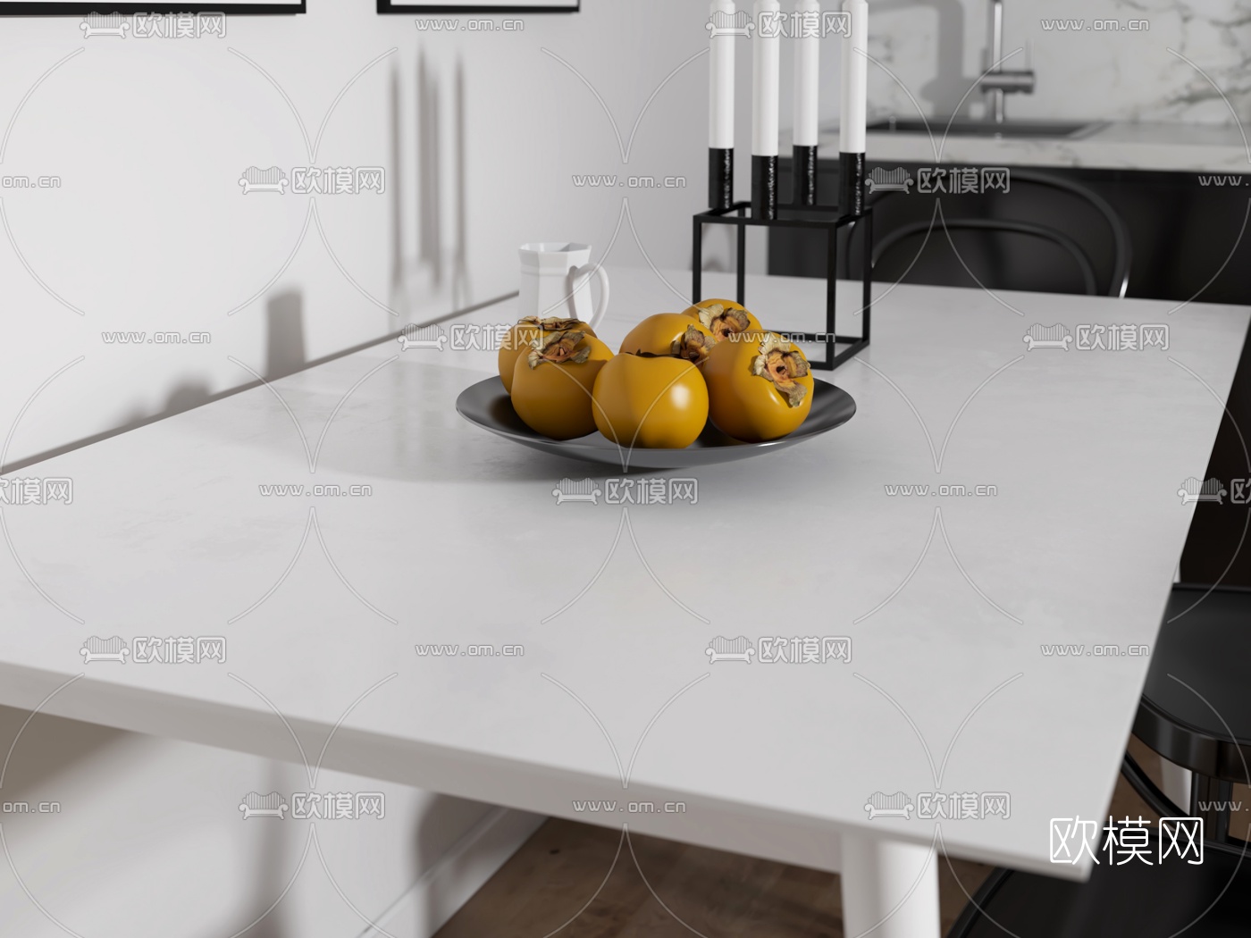 北欧公寓客厅餐厅3d模型