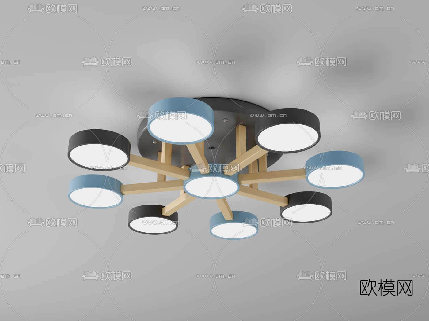 北欧吸顶吊灯组合3d模型