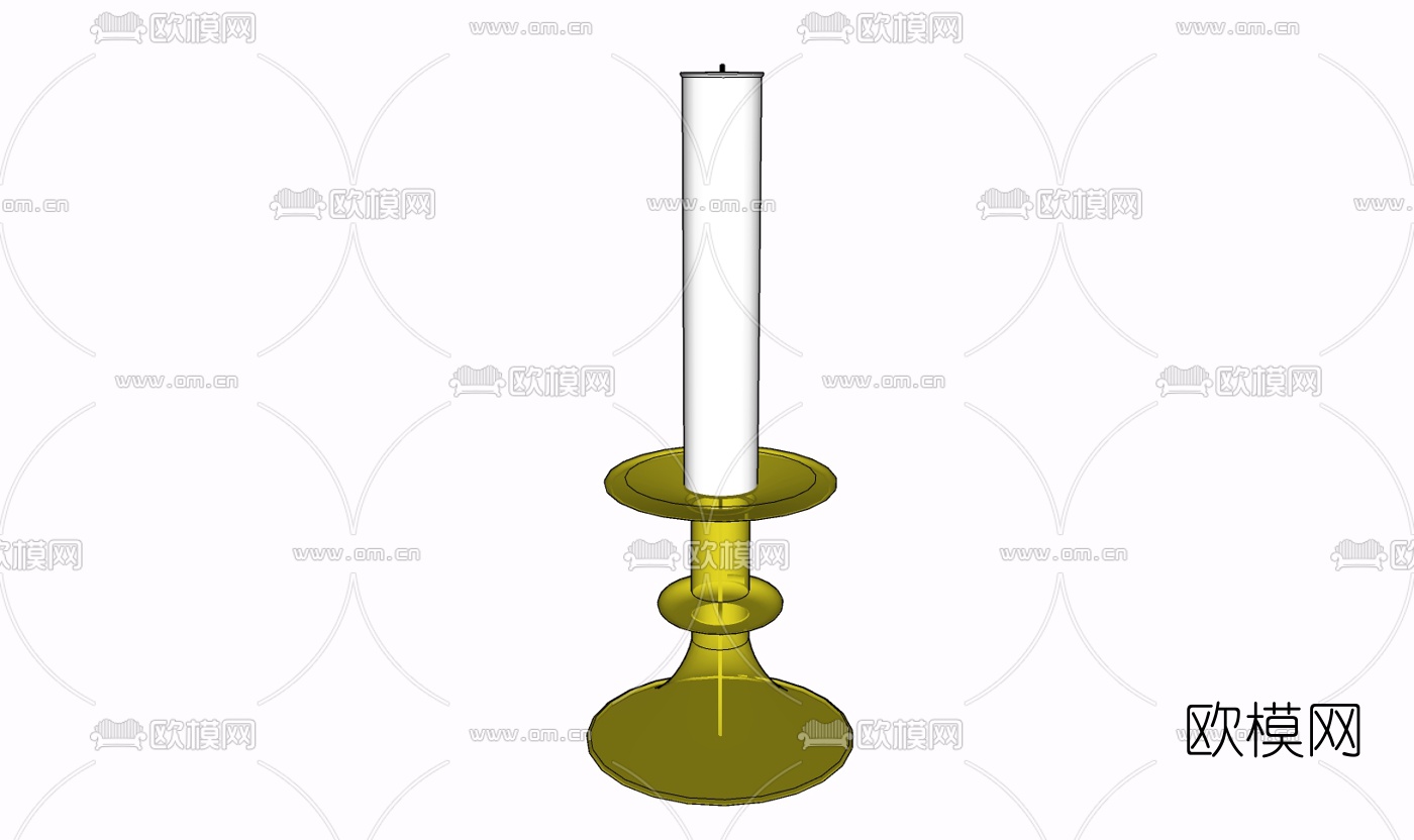 现代金属烛台灯免费su模型下载
