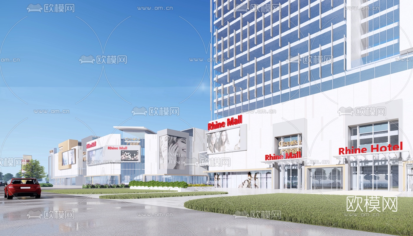 现代酒店su模型下载（渲染图4）