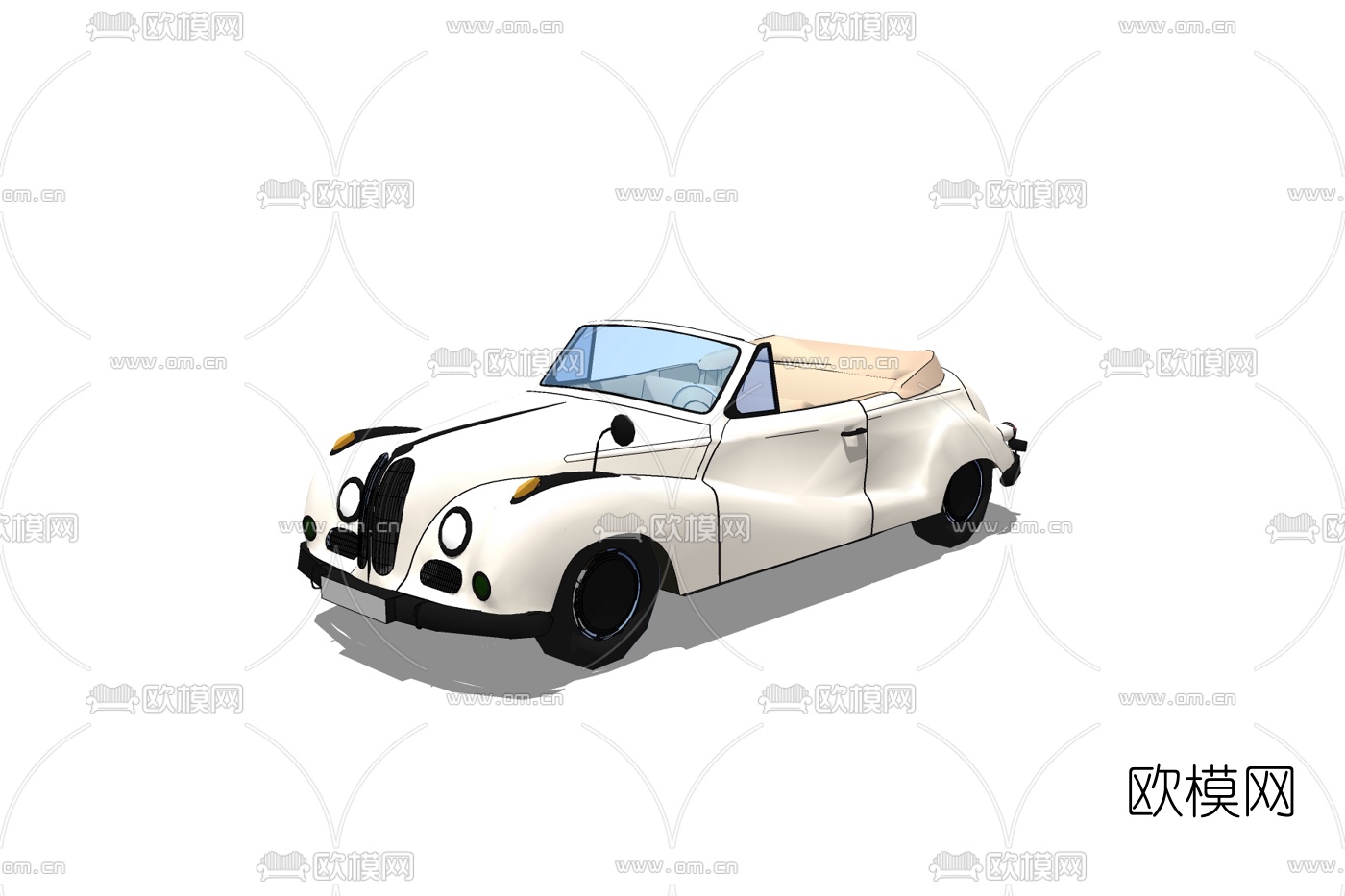 现代老爷车免费su模型下载