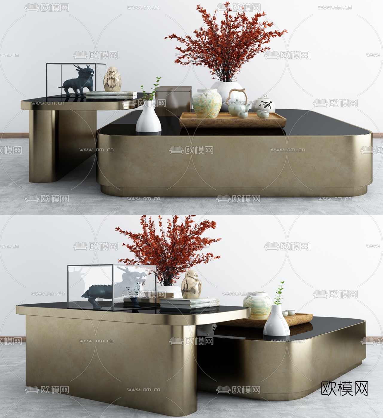 新中式茶几3d模型