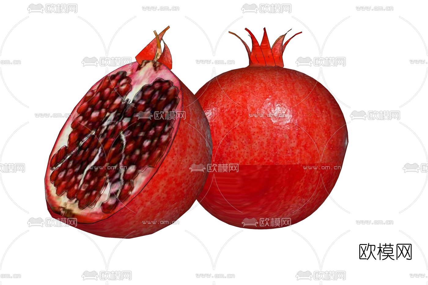 现代石榴免费su模型下载