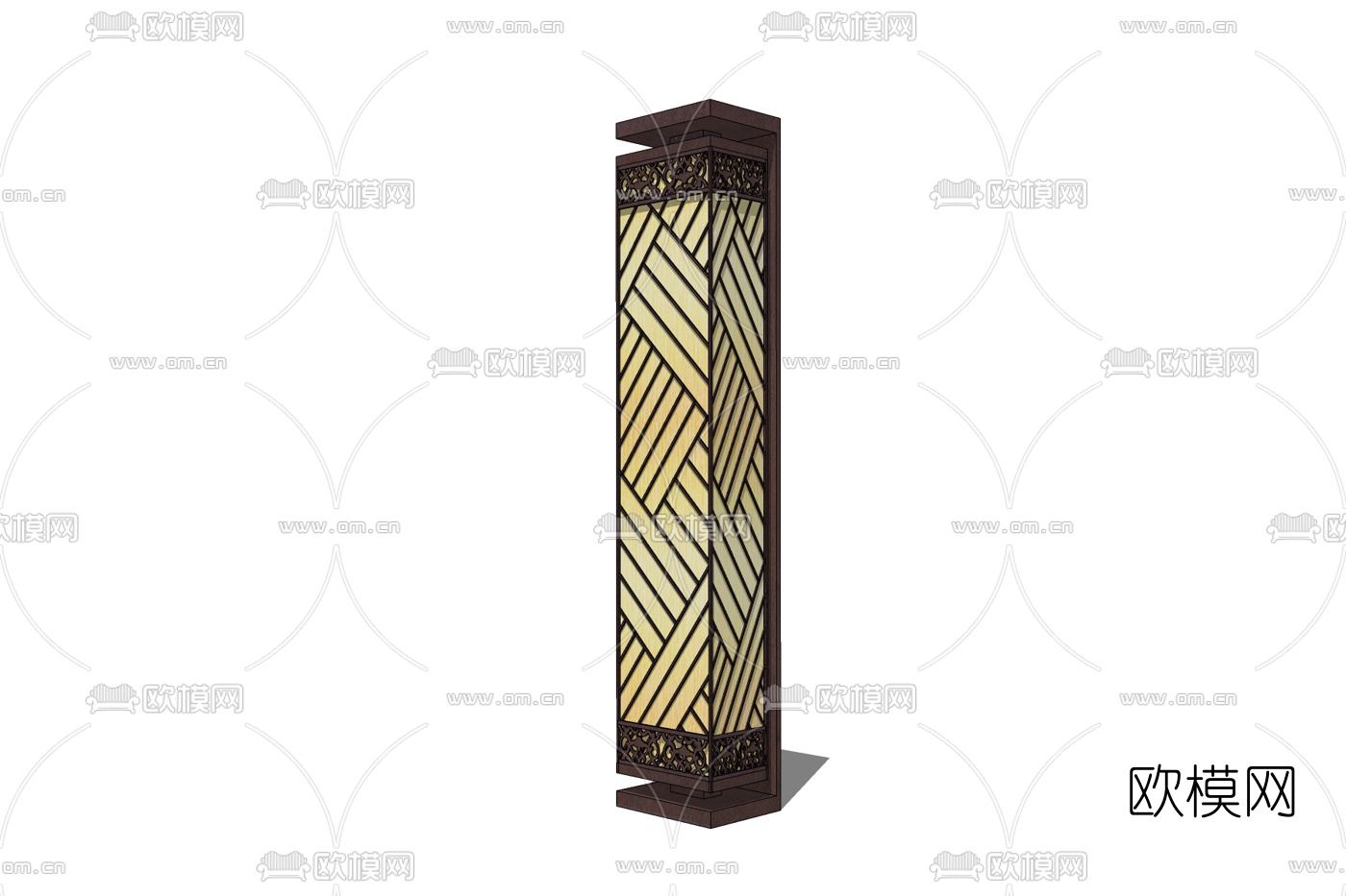 中式金属景观灯免费su模型下载