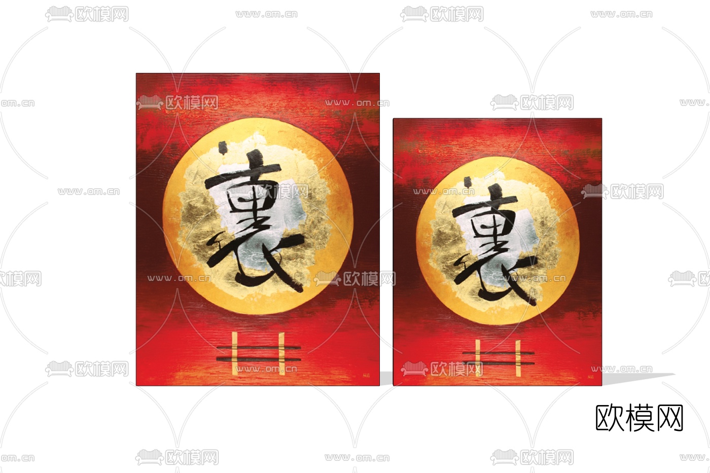 现代装饰画免费su模型下载