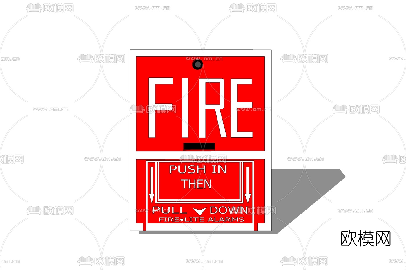 现代火警报警按钮免费su模型下载
