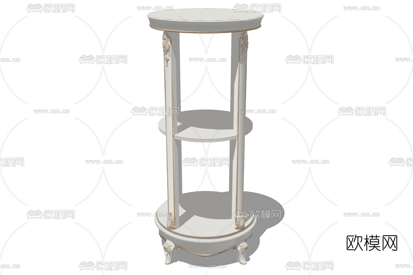 简欧圆几免费su模型下载