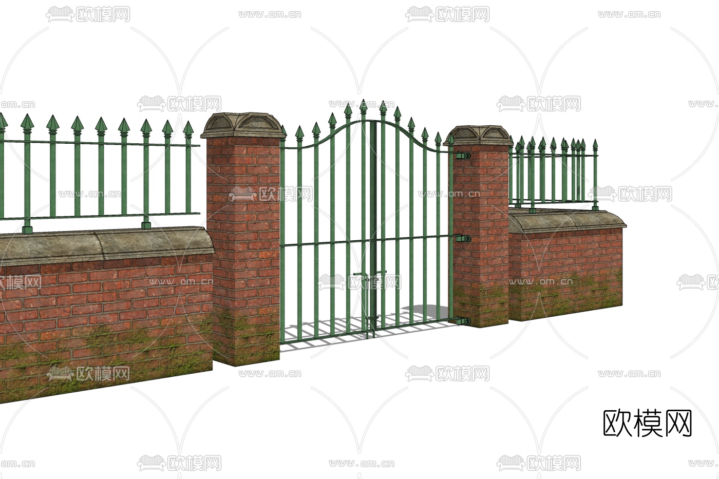 简欧小区侧门免费su模型下载