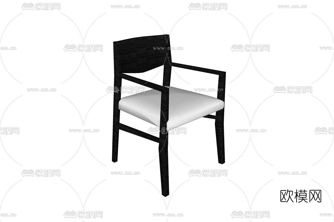 现代实木单椅免费su模型下载