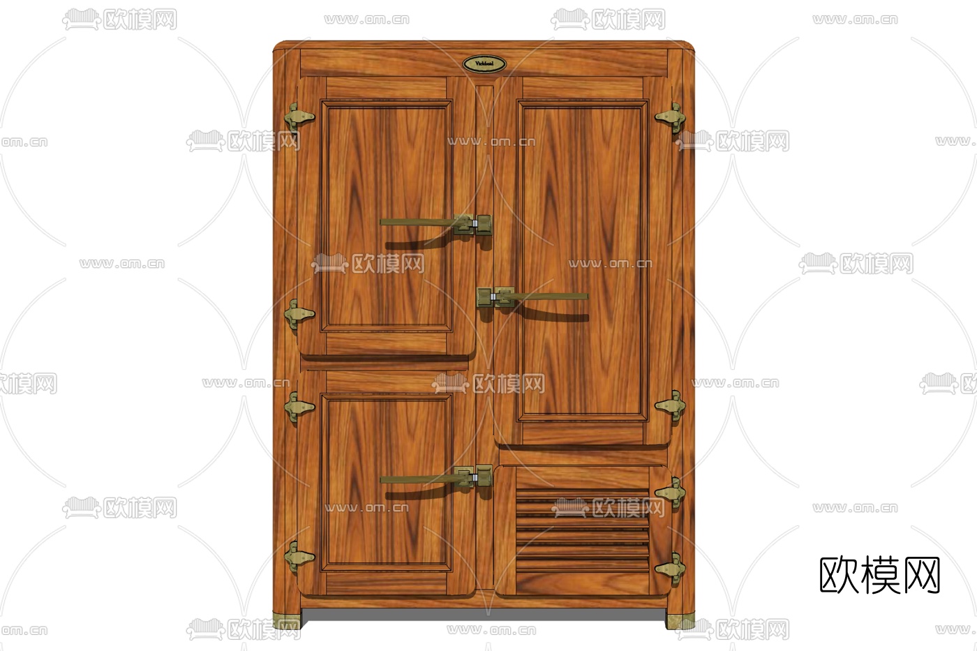 美式衣柜免费su模型下载