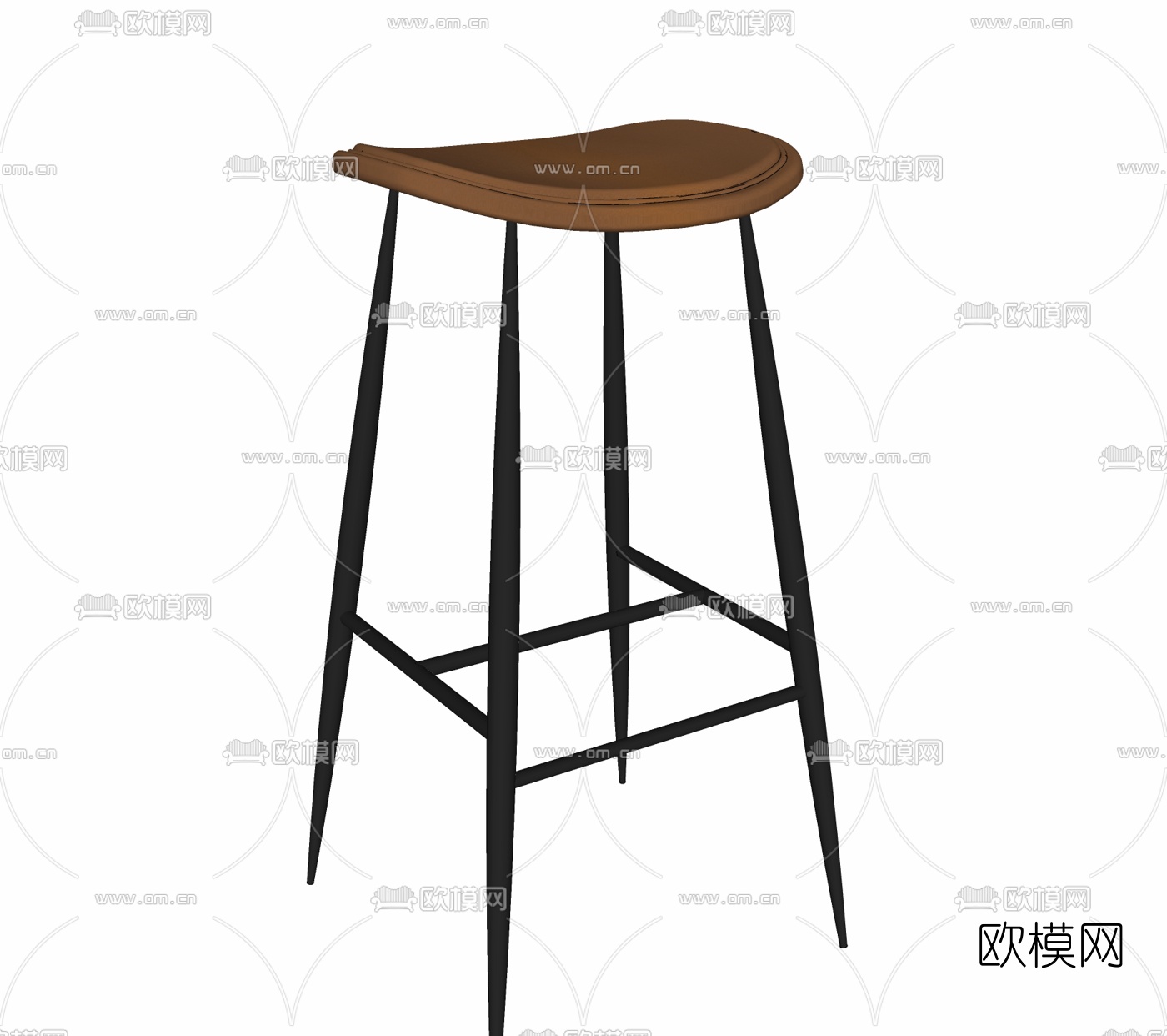 现代吧椅免费su模型下载