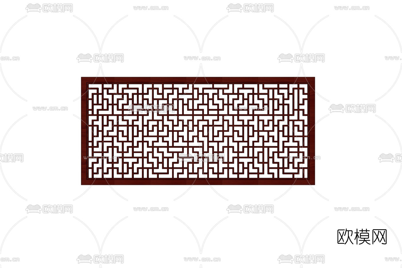 新中式窗花免费su模型下载