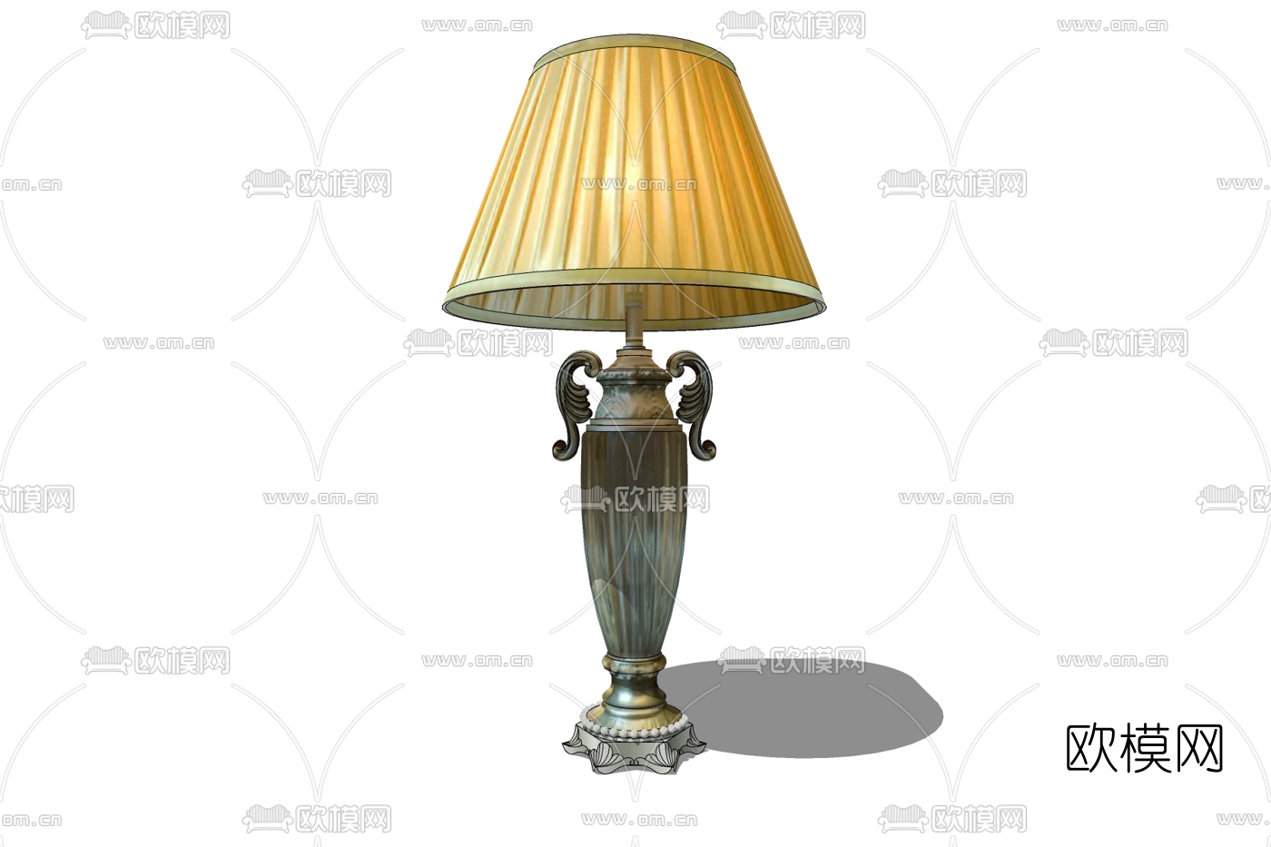 欧式古典金属台灯免费su模型下载