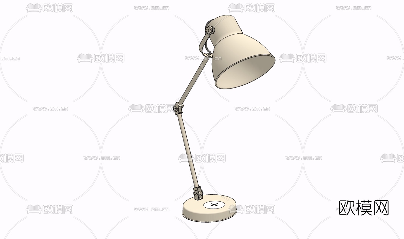 现代金属台灯免费su模型下载
