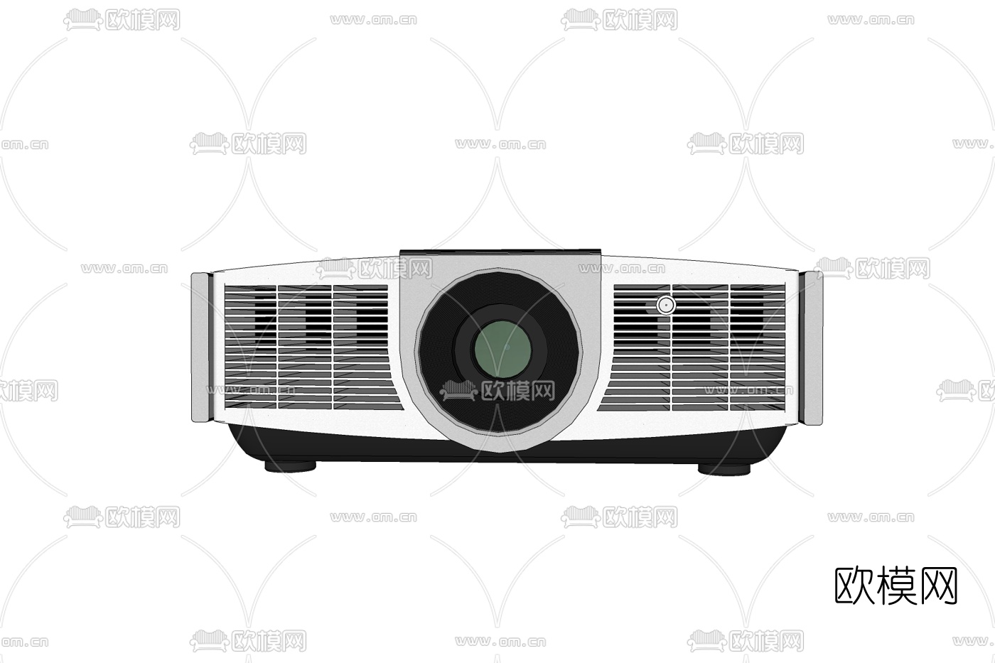 现代投影仪免费su模型下载
