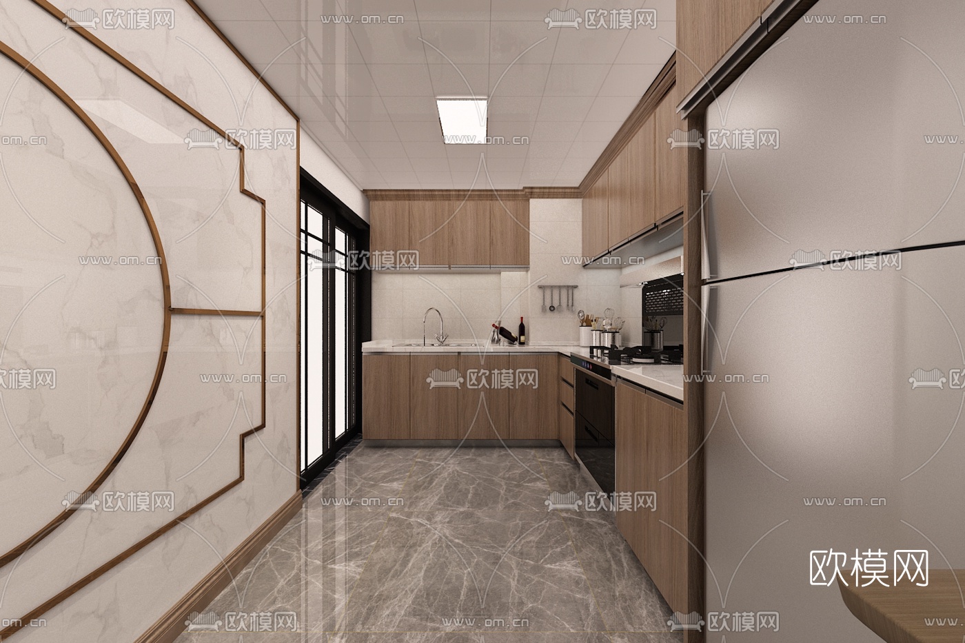 新中式客厅餐厅免费3d模型