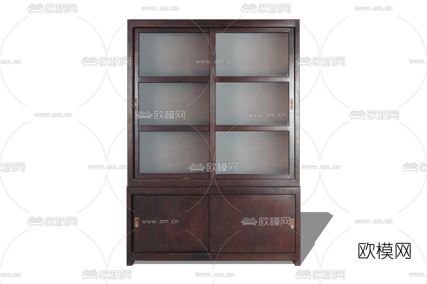 美式实木酒柜免费su模型下载