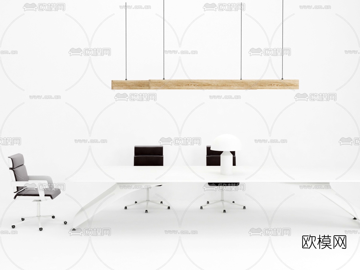 现代简约会议桌3d模型