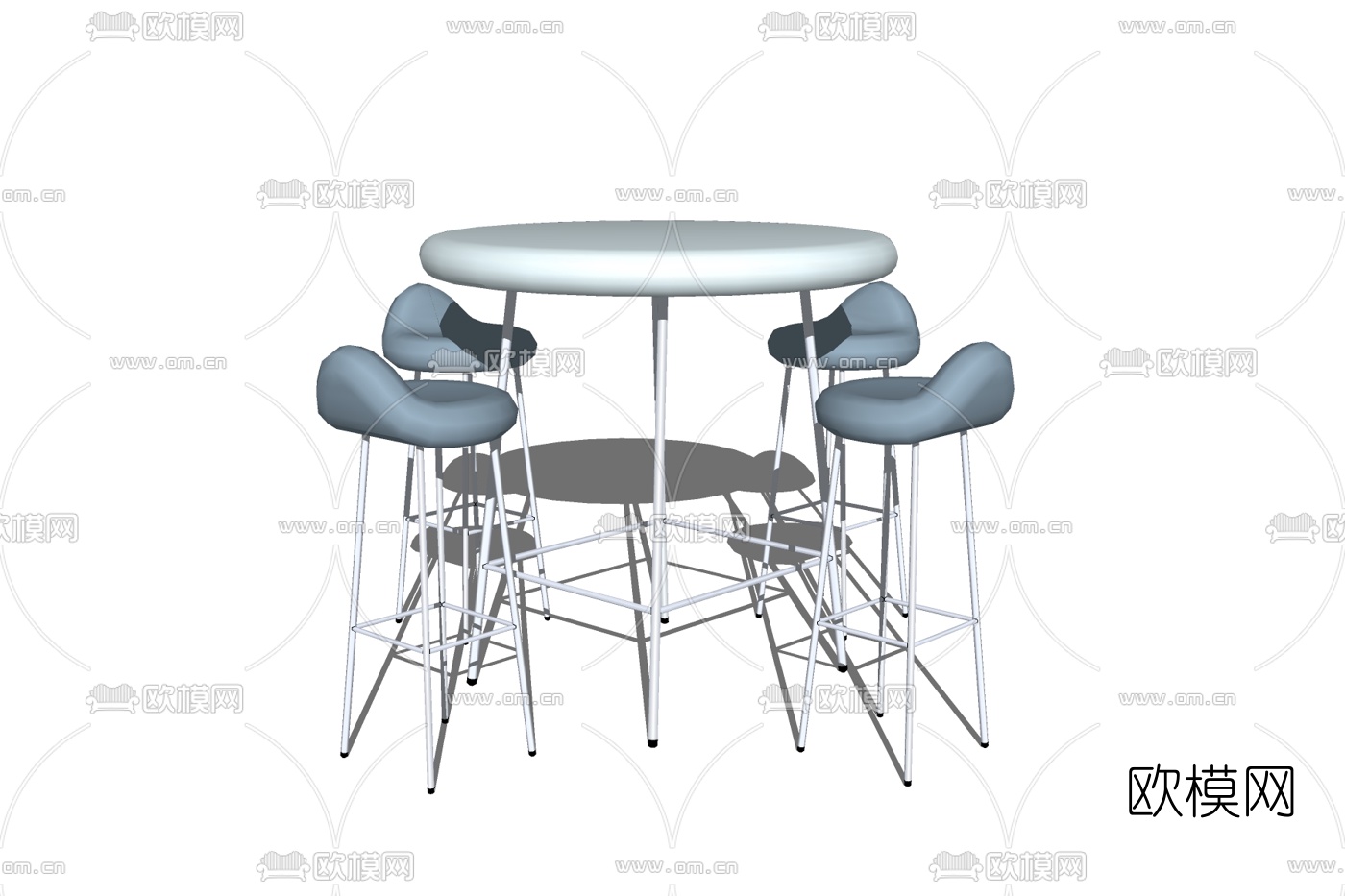 现代吧台吧台椅免费su模型下载