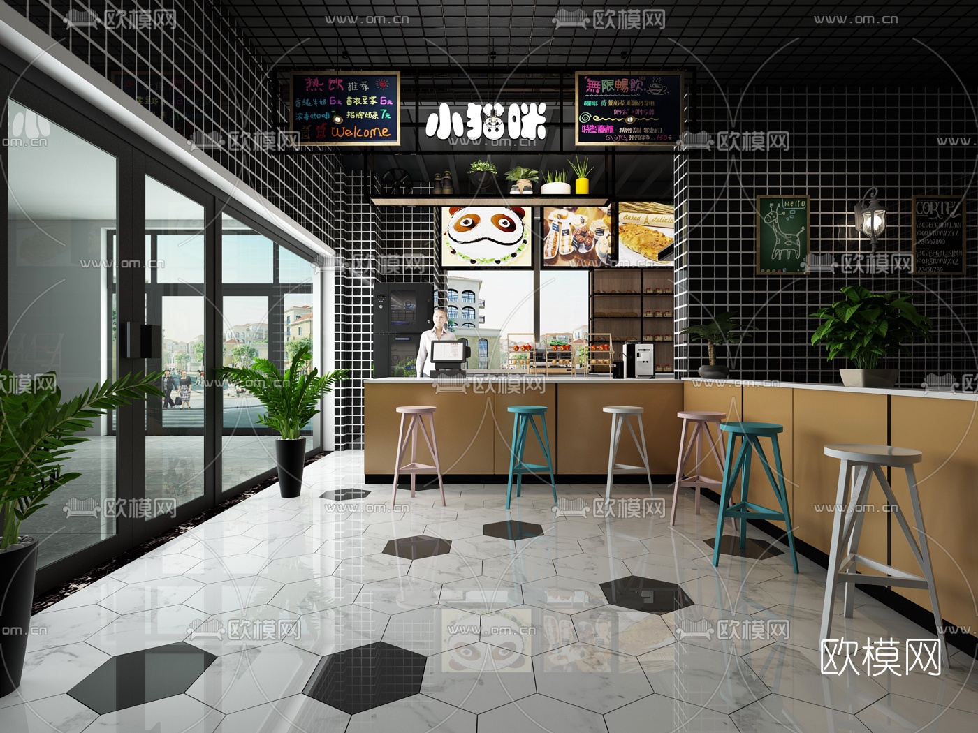 北欧面包店免费3d模型下载