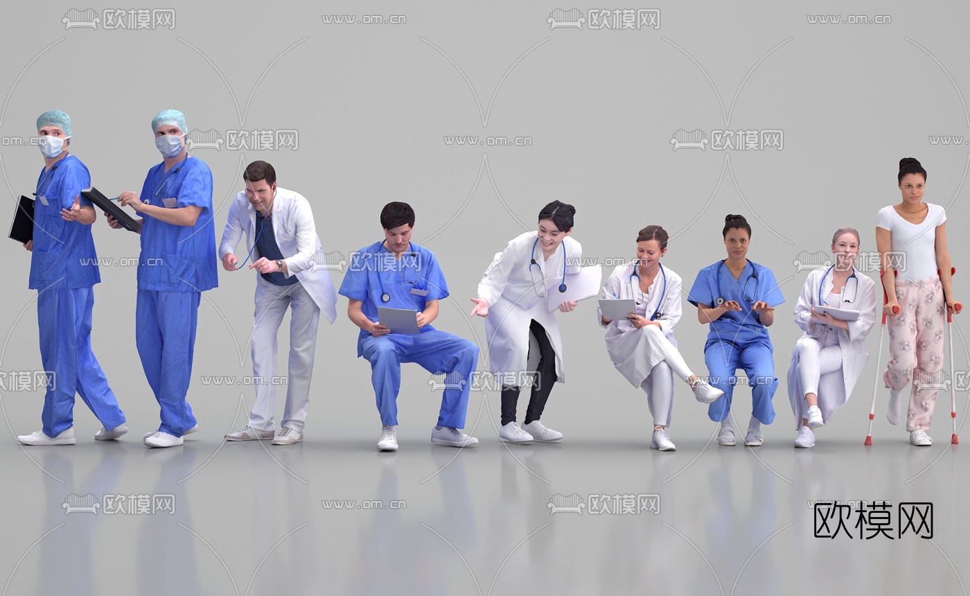 欧式医生人物3d模型下载