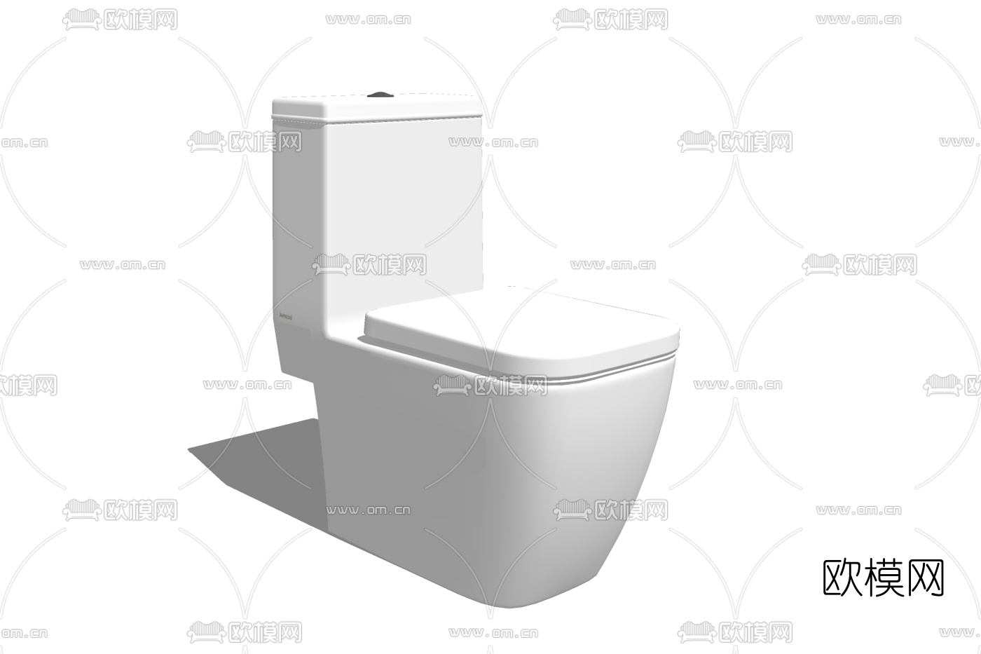现代一体式马桶免费su模型下载