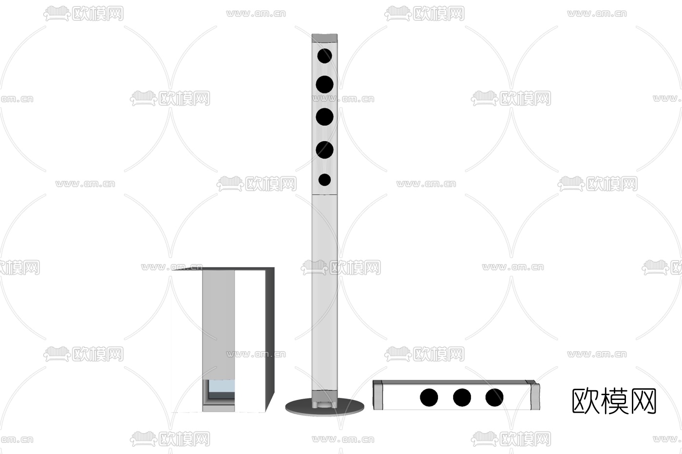 现代音响设备免费su模型下载