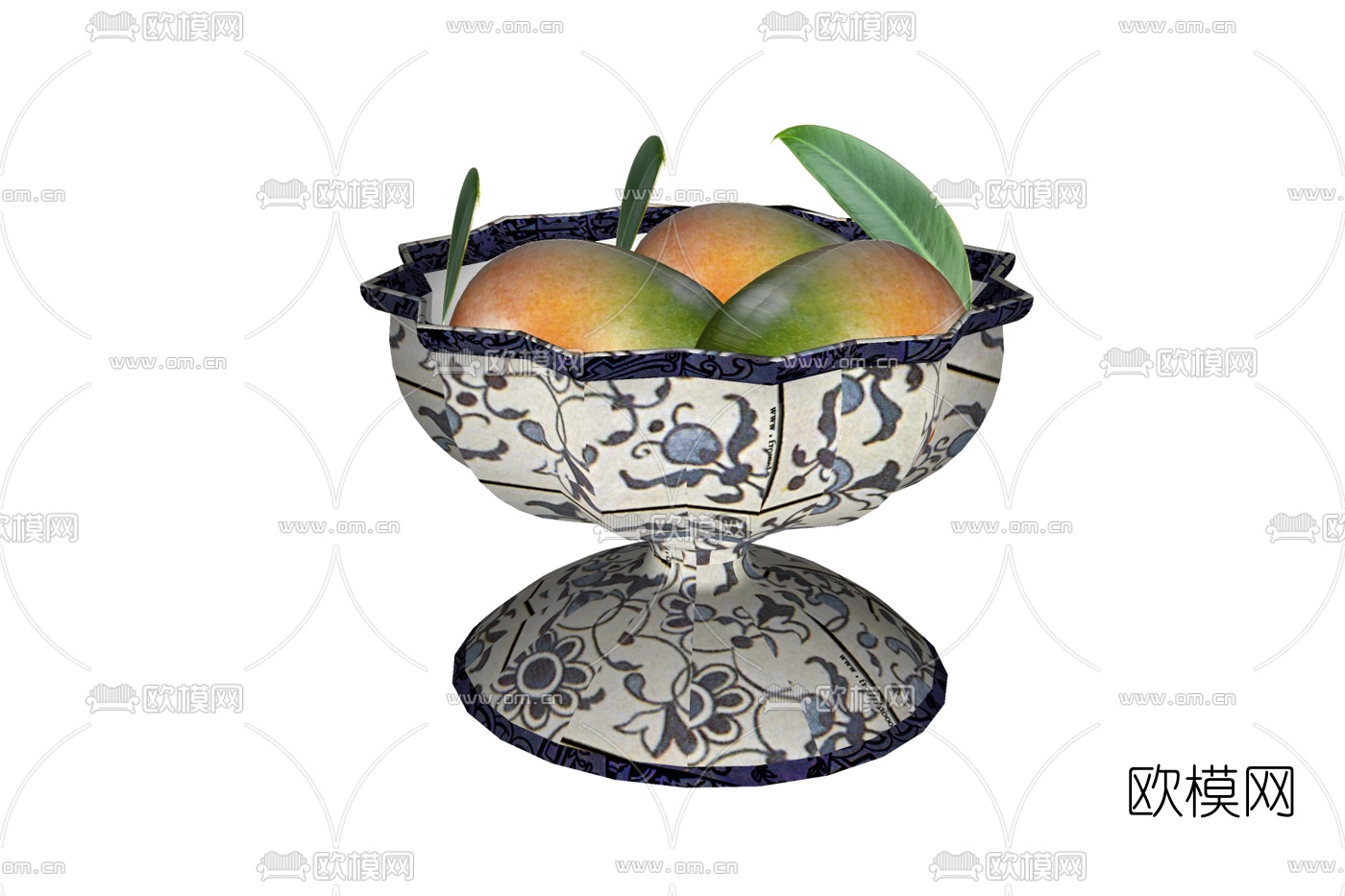欧式芒果水果盘免费su模型下载