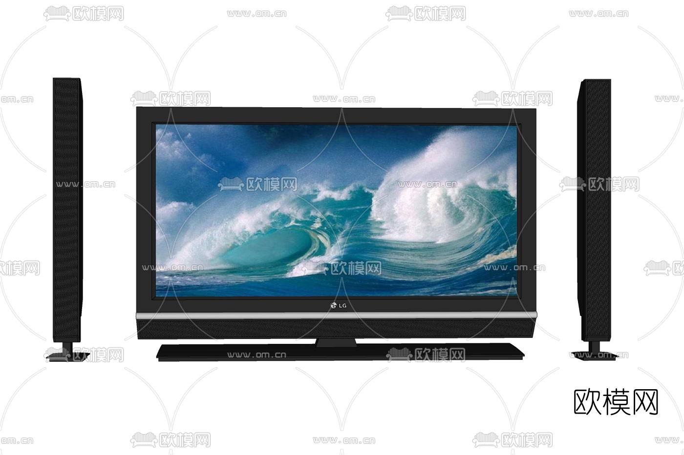 现代电视机免费su模型下载