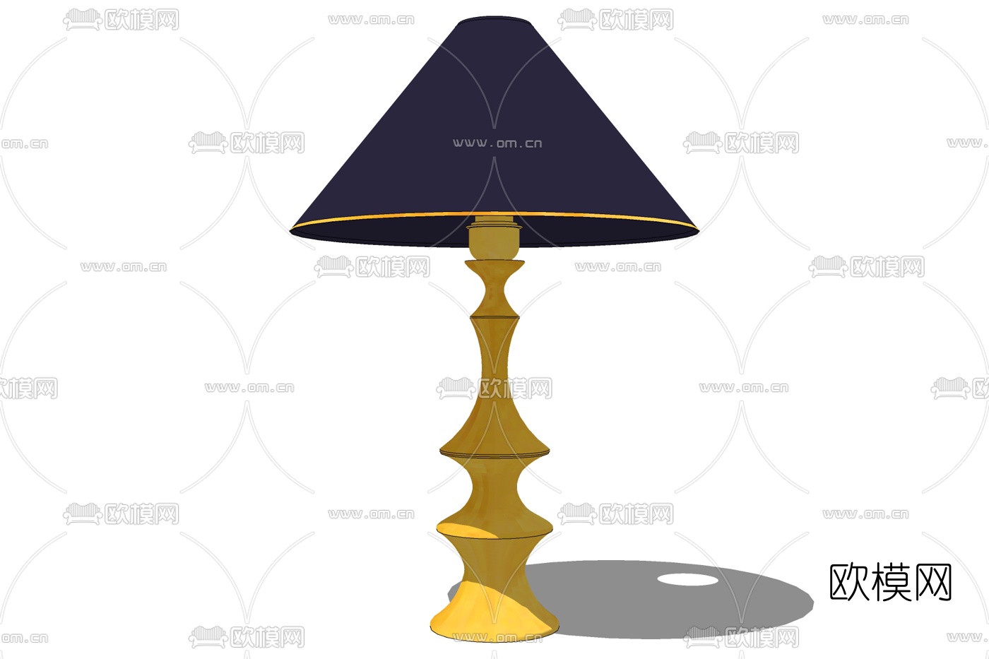 简欧台灯免费su模型
