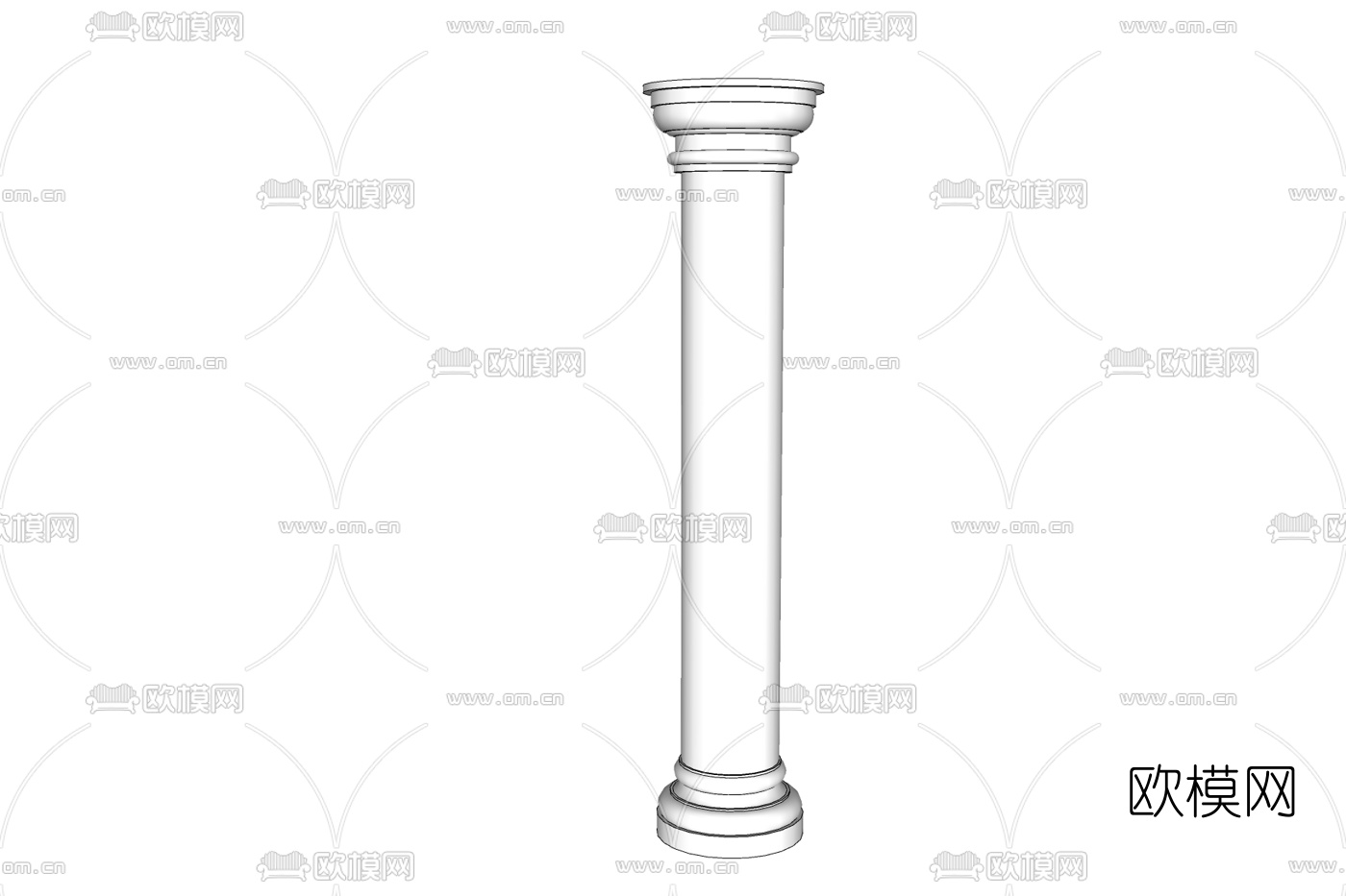 现代柱子免费su模型下载
