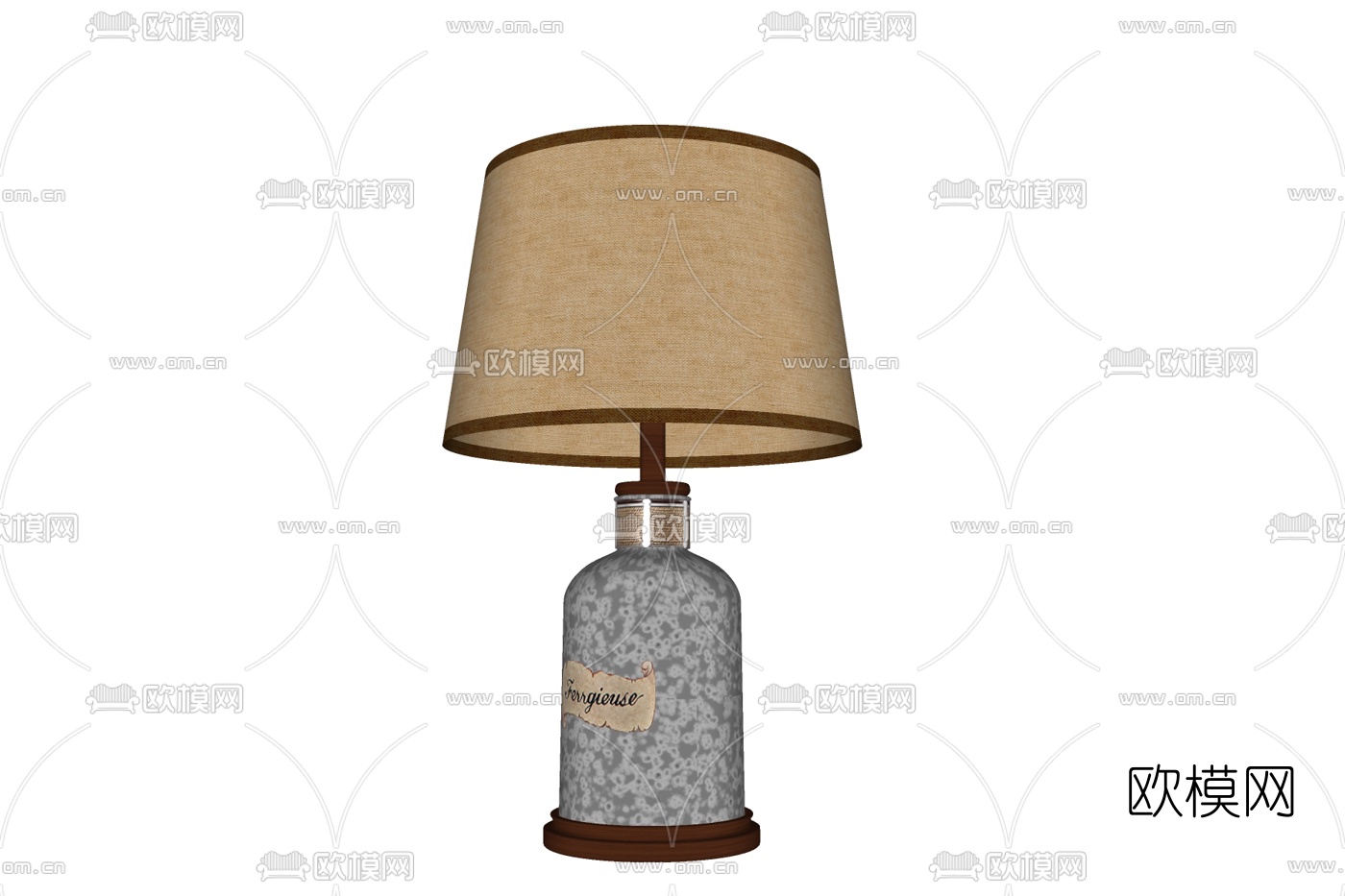 现代金属台灯免费su模型下载