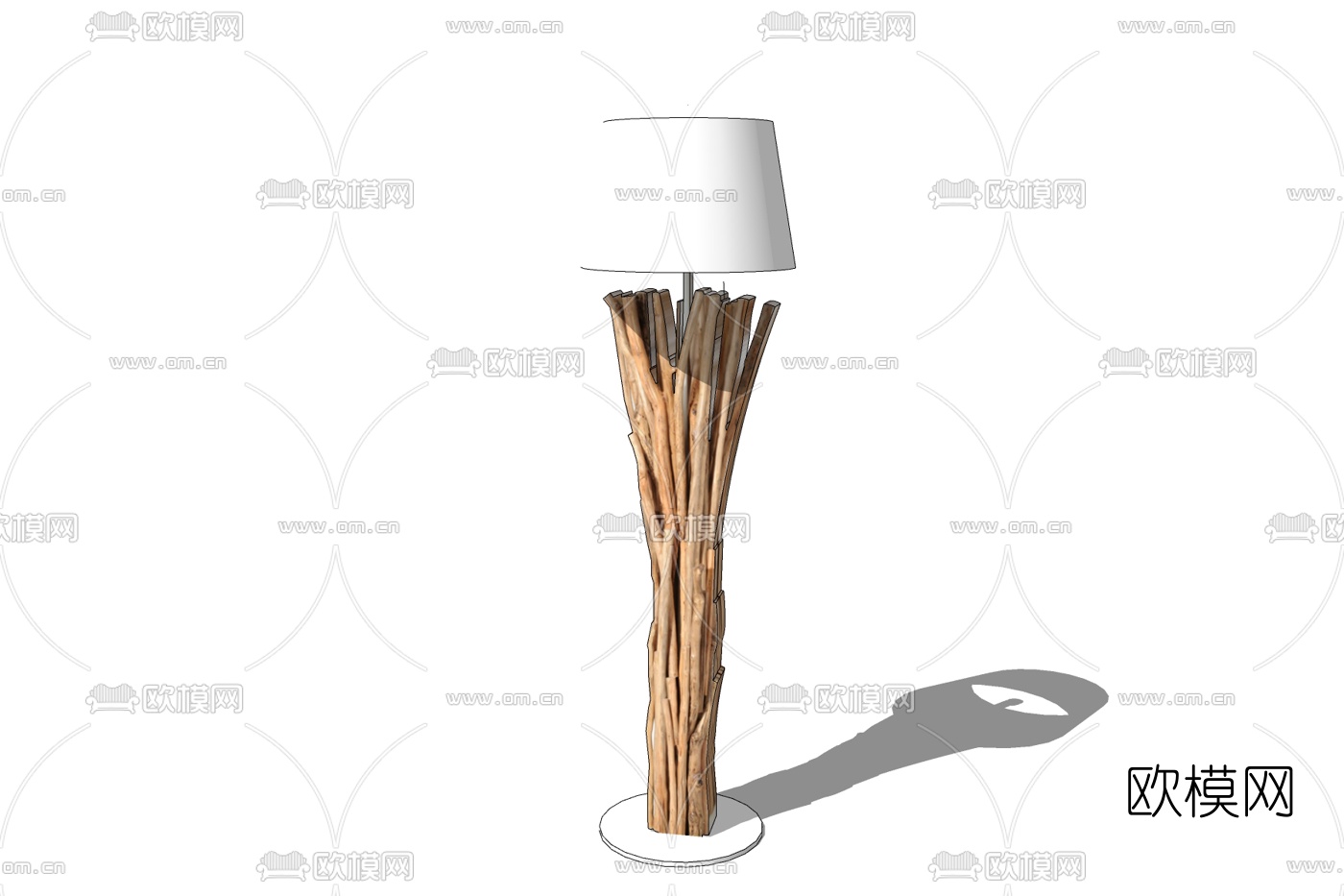 北欧造型台灯免费su模型下载